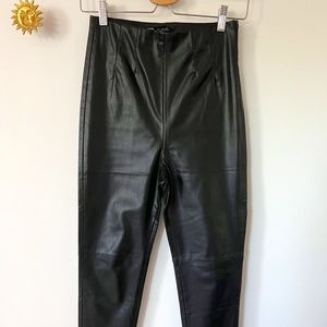 ZARA -- High-waisted Faux Leather Leggings
